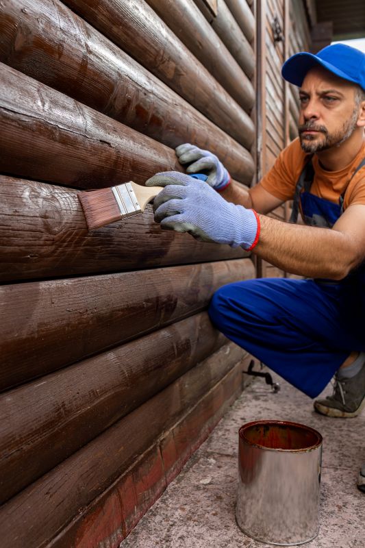 Wood House Staining