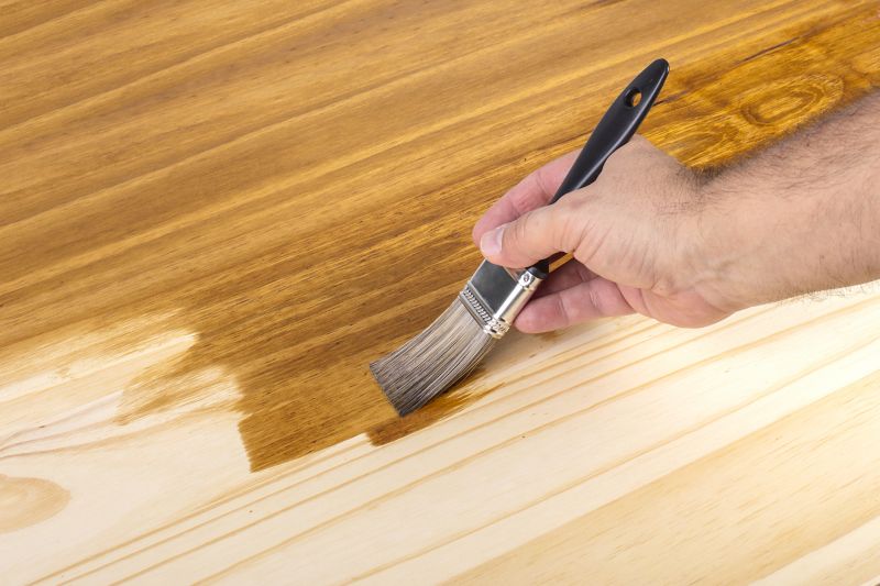 Applying Stain on Wood Surface